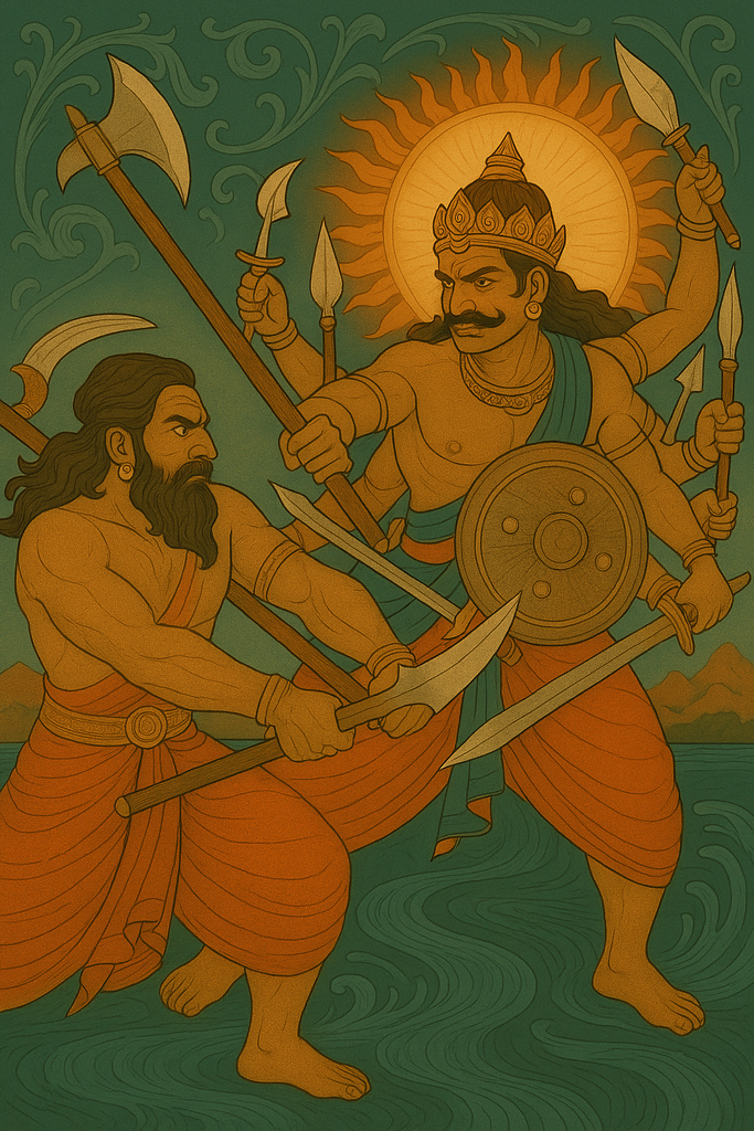 Lord Parshuram fight with sahasrarjuna maharaj and provide moksh to Maharaj