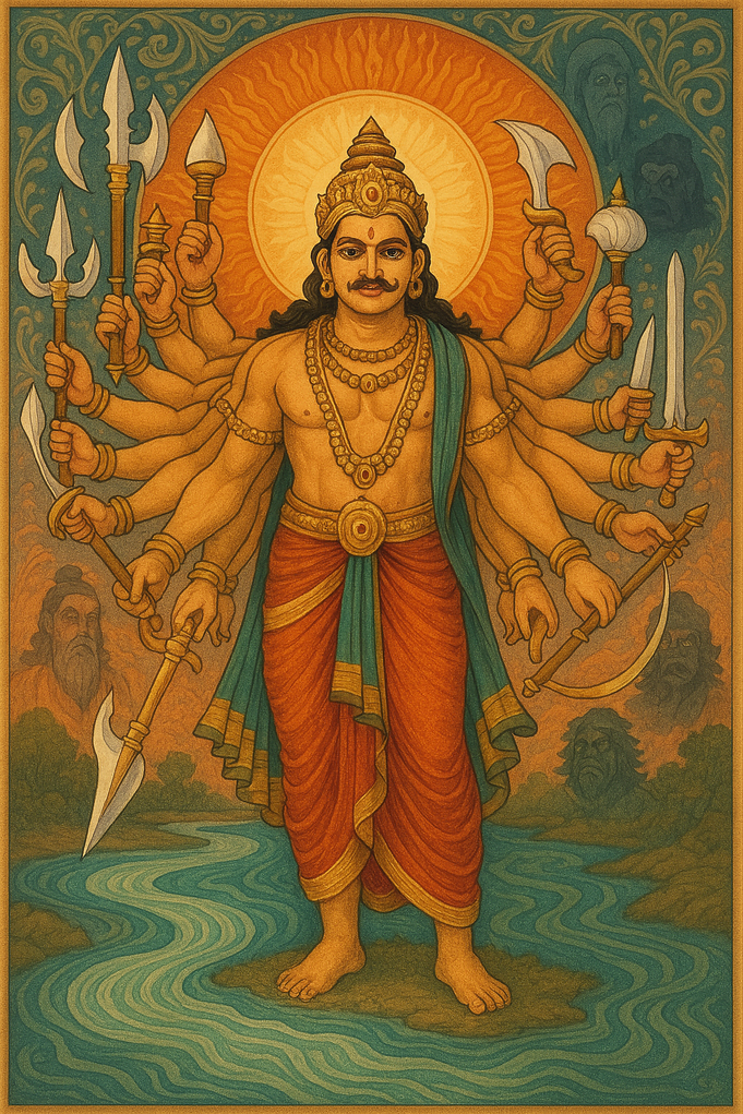 Sahasrarjuna Maharaj, The Thousand-Armed King of Mahishmati at Narmada River