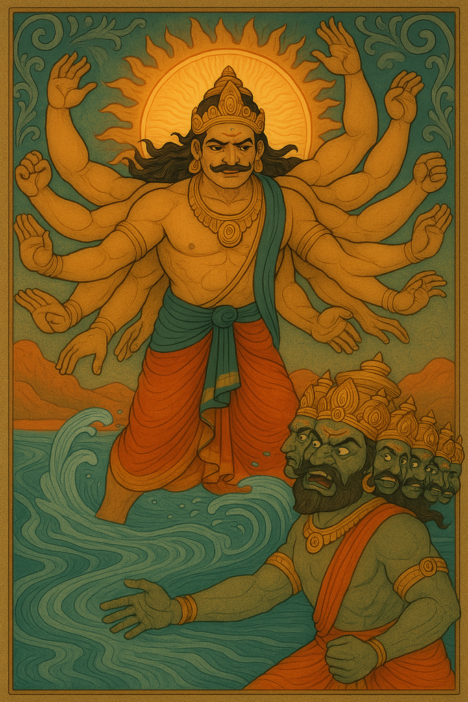 Ravan Fight with sahasrarjuna maharaj