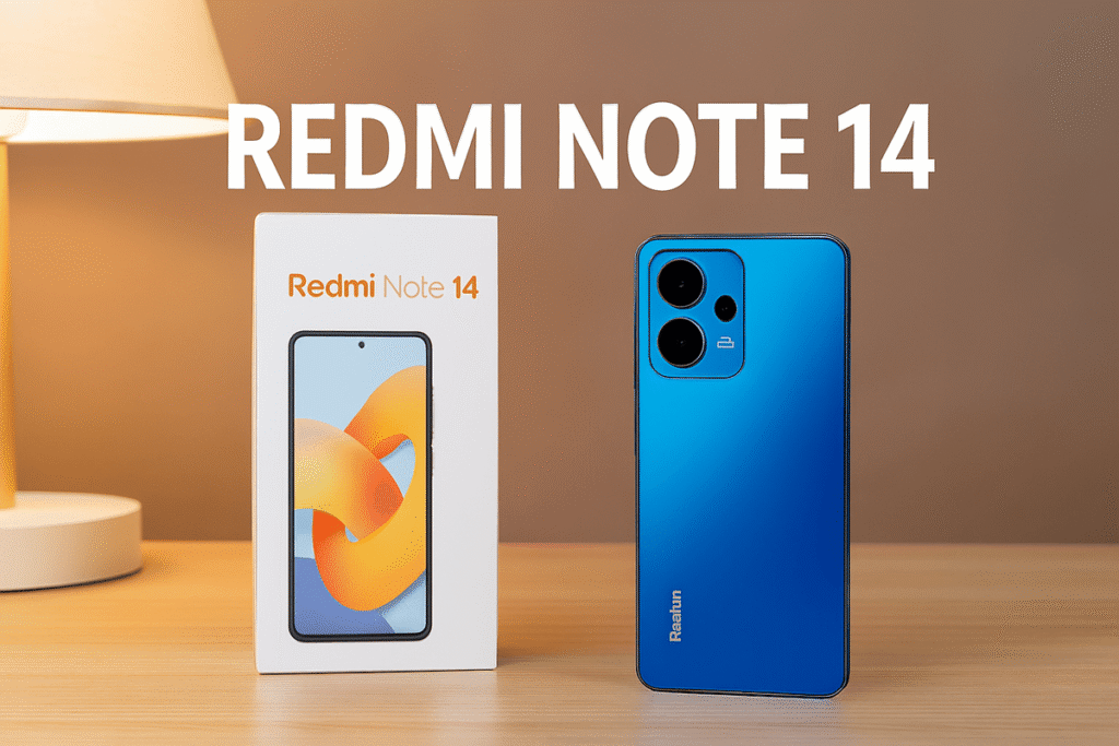 Detailed close-up of the Redmi Note 14 Pro+ rear camera module showing three lenses and an LED flash. The largest lens is emphasized with a metallic ring, and '200MP' is printed below. The background is softly blurred to focus attention on the camera design and texture.